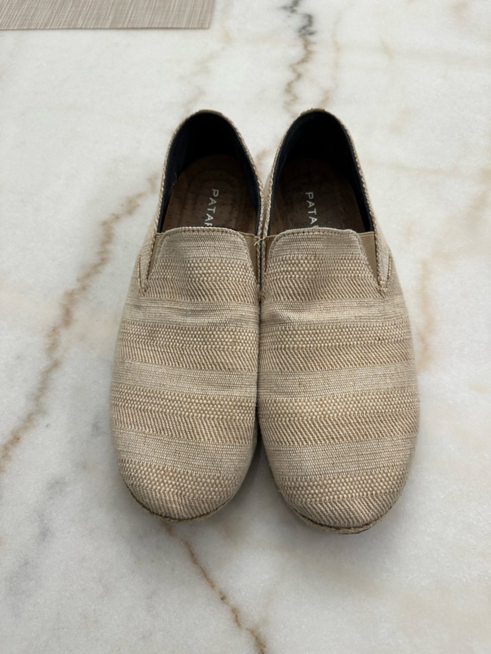 Patra Men’s Beige Slip-On Woven Loafers